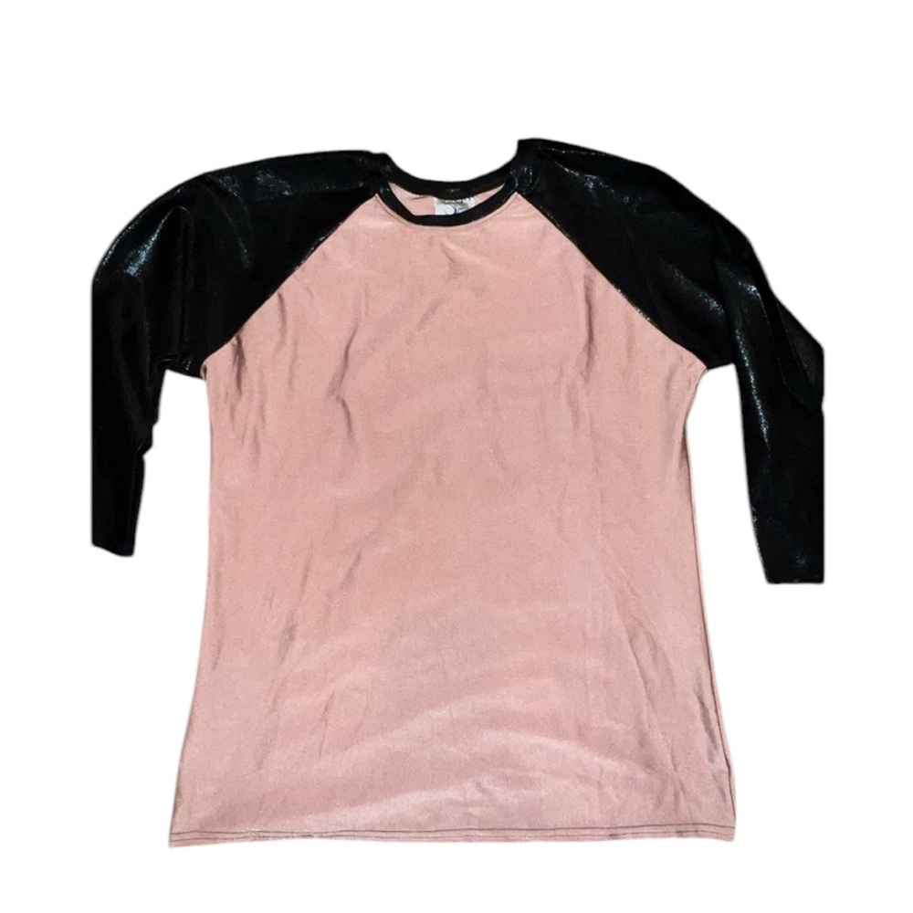 NEW pink Black Swim Top Skirt sparkly rashguard undercover waterwear set L large - Picture 3 of 10